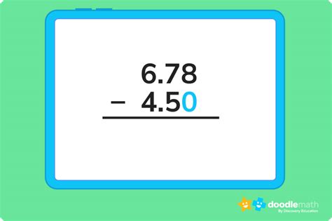 Subtracting Decimals Definition Examples Formulas Doodlelearning