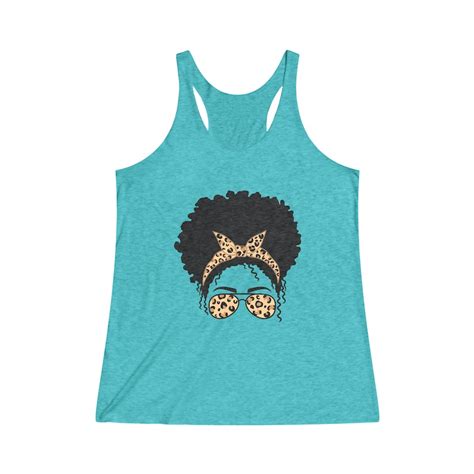 Black Woman Face Aviator Glasses Bandana And Leopard Print Afro Women