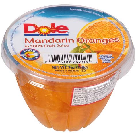 Dole Fruit Bowl Mandarin Orange 7 Oz Midwest Distribution