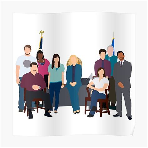 Parks And Recreation Drawing Poster For Sale By Anabydesign Redbubble