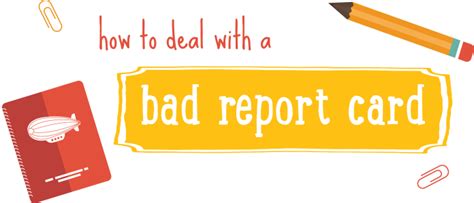 How To Deal With A Bad Report Card