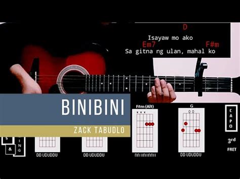 Binibini Zack Tabudlo Easy Guitar Chords Tutorial Cover Youtube