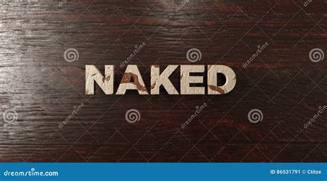 Naked Grungy Wooden Headline On Maple 3D Rendered Royalty Free