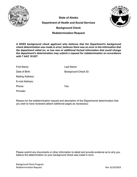 Alaska Background Check Redetermination Request Fill Out Sign Online