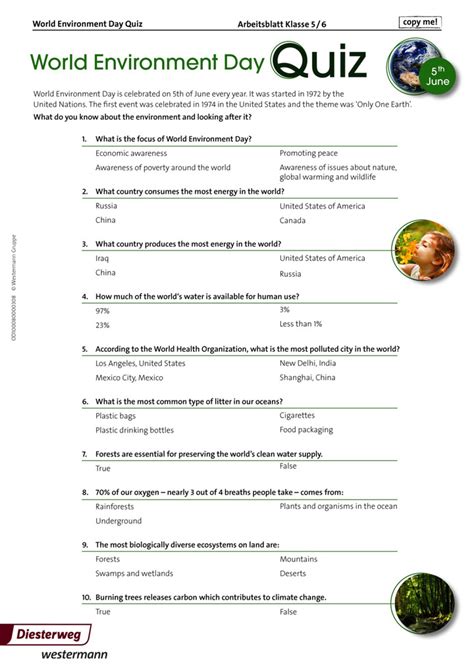 World Environment Day Quiz Westermann