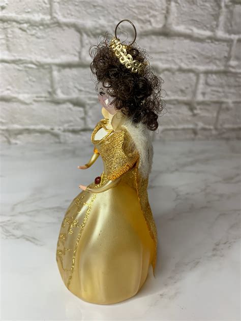 Soffieria De Carlini Golden Queen Blown Glass Painted Christmas Tree Ornament Made In Italy