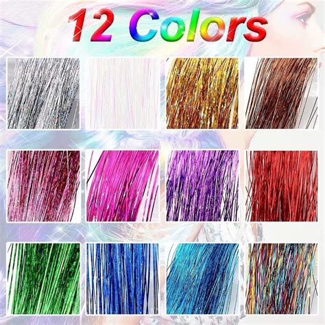 Ahs Hair Tinsel Kit Strands With Tool Inch Colors Fairy Feather