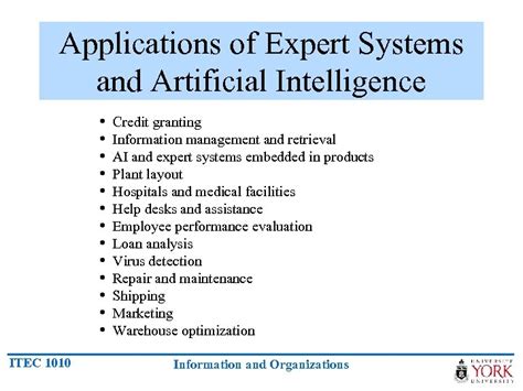 Chapter 11 Artificial Intelligence And Expert Systems ITEC