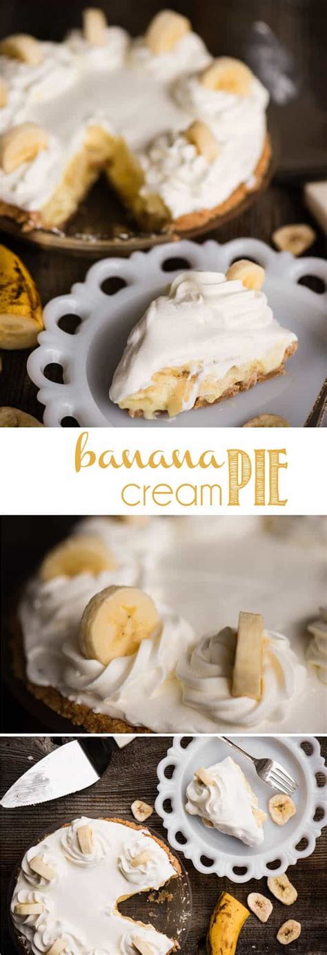 Banana Cream Pie Made With Ripe Bananas Homemade Vanilla Pudding And