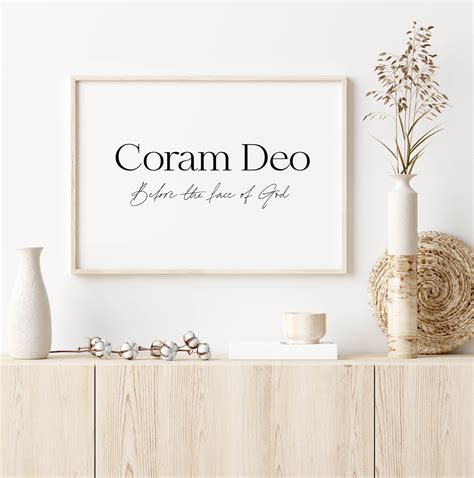 Coram Deo Christian Wall Art Horizontal Print Download Etsy