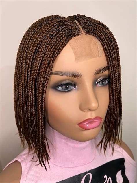 Ready To Ship Tiny Box Braided Feathers Wig With Ghana Weaving Etsy