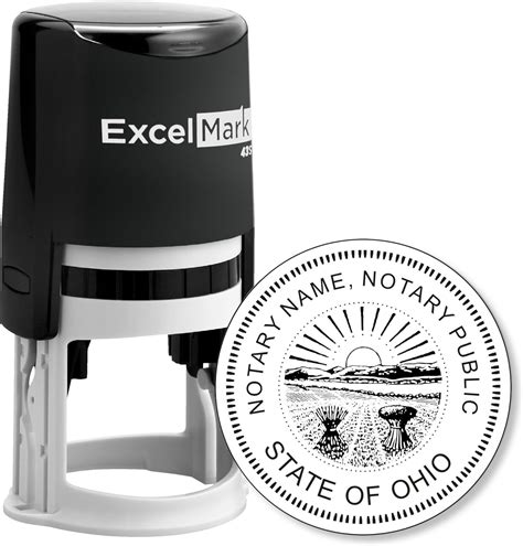 Amazon Excelmark A Self Inking Round Rubber Notary Stamp