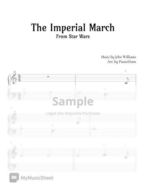 John Williams Beginner Imperial March Star Wars By Pianossam