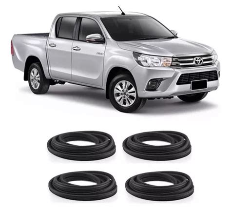 Kit 4 Borrachas Porta Hilux 2016 2017 2018 2019 2020 2021 Frete grátis