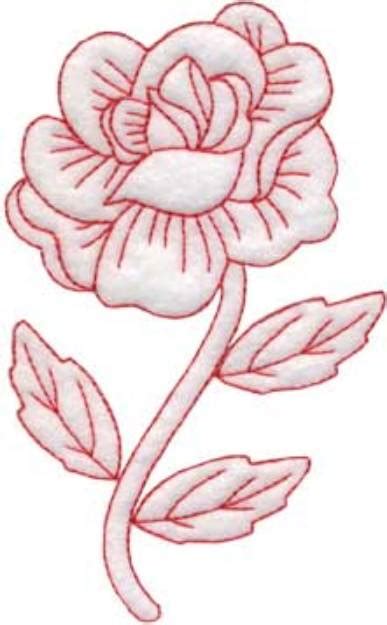 Rose Redwork Single Machine Embroidery Design Embroidery Library At