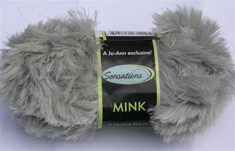 Faux Fur Yarn Joann Sensations Mink 2 Skeins Grey Bulky