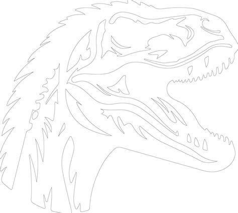 Velociraptor outline silhouette 38487087 Vector Art at Vecteezy