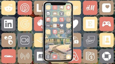 an iphone surrounded by many different app icons and symbols, including the home button on the ...