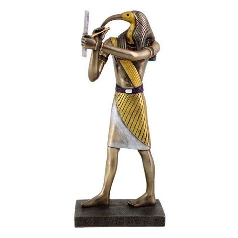 Thoth Egyptian God Of Wisdom 925 Inch Bronze Resin Statue Ancient Egypt