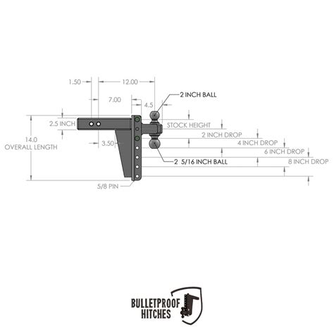 Bulletproof Hitches 25 Heavy Duty 8 Droprise Exterior Accessories