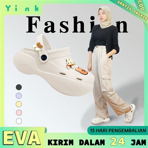 Jual Yink Sendal Wanita Kekinian Import Terbaru Sendal Wedges Sandal