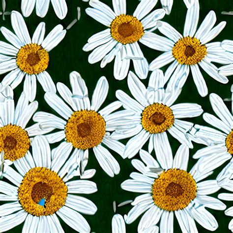 Motif de marguerites avec détails complexes hyper réalistes Creative