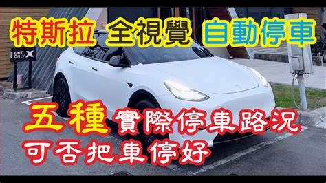 測試 特斯拉 Model Y 全新視覺 自動停車 ，五個停車車況測試，到底能不能自動停好車呢？ap Eap Fsd Youtube