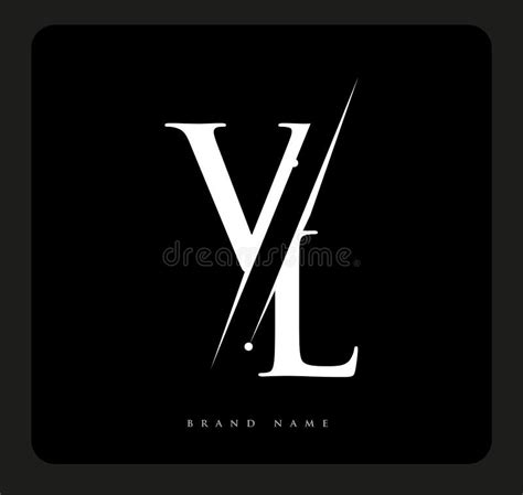 Initial Logo Letter Vl For Company Name Black And White Color And Slash