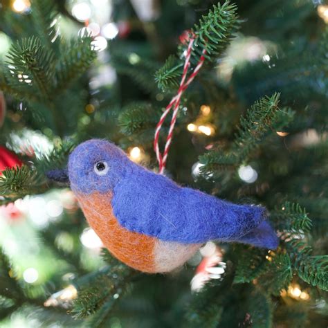 Felt Bird Christmas Ornament Set Collection Of 6 Fair Etsy