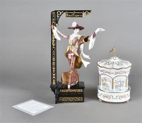 A Franklin Mint Figurine From The Agatha Christie Murder On The Orient