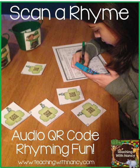 Scan A Rhyme Teaching With Nancy Elementary Technology Qr Code Activities Qr Codes