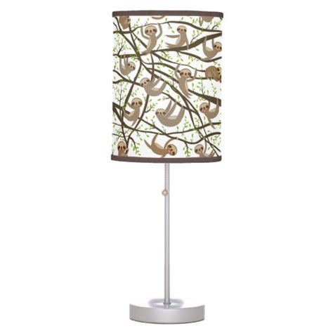 Smiling Sloth Pattern Table Lamp