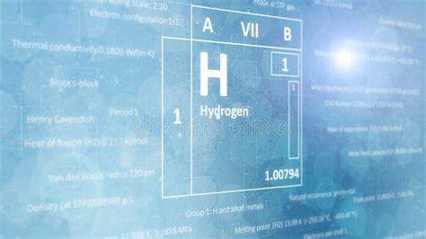 Hydrogen On The Periodic Table Of The Elements Stock Image Image Of Mass Extraction 148501373