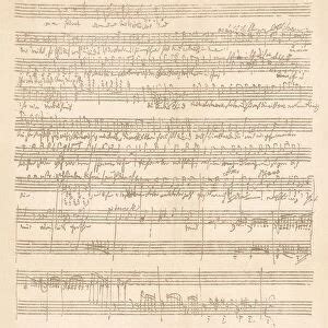 Canvas Print Of Handwritten Manuscript By Ludwig Van Beethoven