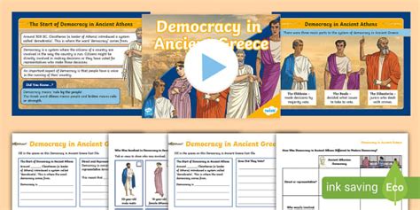 Democracy In Ancient Greece Powerpoint And Activity Twinkl