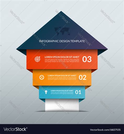 Up Arrow Infographic Options Banner Royalty Free Vector