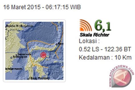 Gempa Skala Richter Guncang Banggai Sulteng Antara News