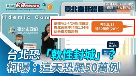 台北恐「軟性封城」？柯文哲曝最壞情況：這天恐飆50萬例｜三立新聞網 Youtube