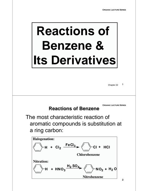 SOLUTION Reactions Of Benzene And Its Derivatives Studypool