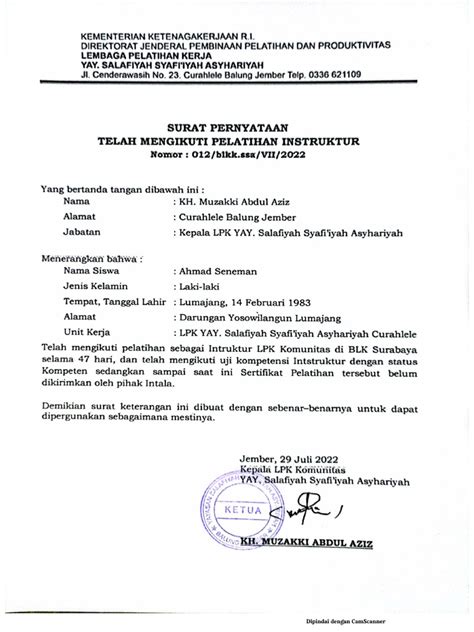 Pengganti Sertifikat Pdf