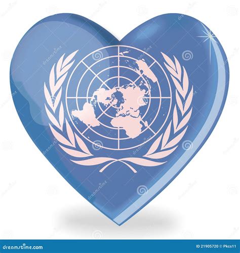 United Nations Flag Heart Shape Stock Photo Image 21905720