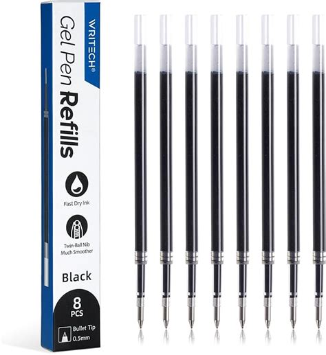 Amazon Writech Liquid Gel Pen Refills Fine Point Mm Black Ink