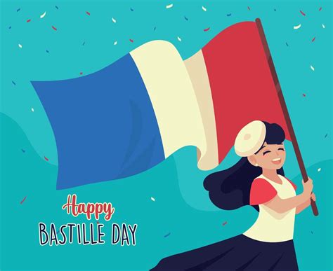 Happy Bastille Day 10469594 Vector Art At Vecteezy