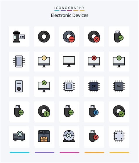 Free Vector Creative Devices Line Filled Icon Pack Such As Gadget