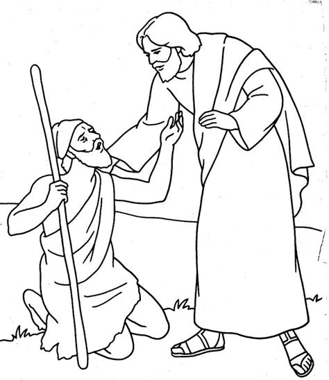 Jesus Healing Coloring Pages Coloring Home