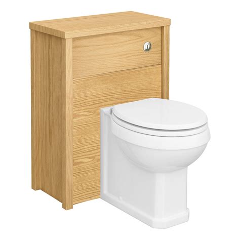 Grenville American Oak 600mm Solid Wood Back To Wall Wc Unit Online