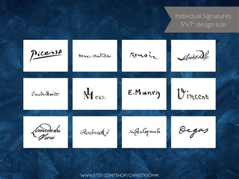 Signatures Of Famous Artists