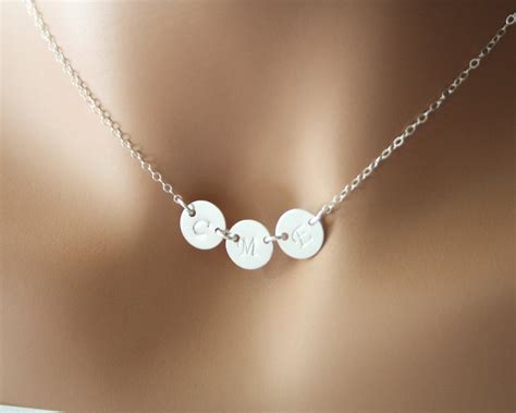 Monogram Necklace 3 Initial Iucn Water