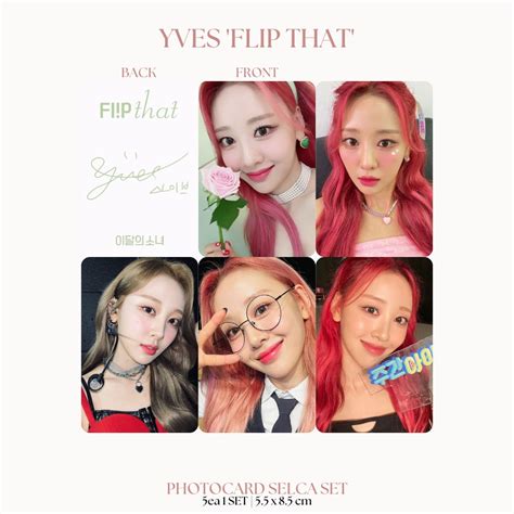 Jual PHOTOCARD LOONA SELCA FLIP THAT 2SISI ISI 5 PCS LAMINASI 2 SISI