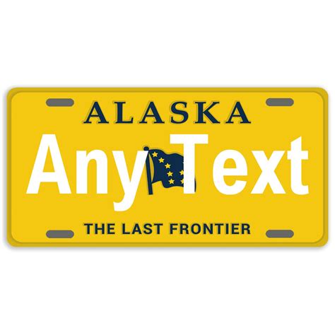 Alaska State License Plate